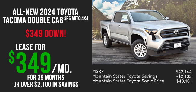 all new 2024 Toyota Tacoma Double Cab SR5 Auto 4X4 offer