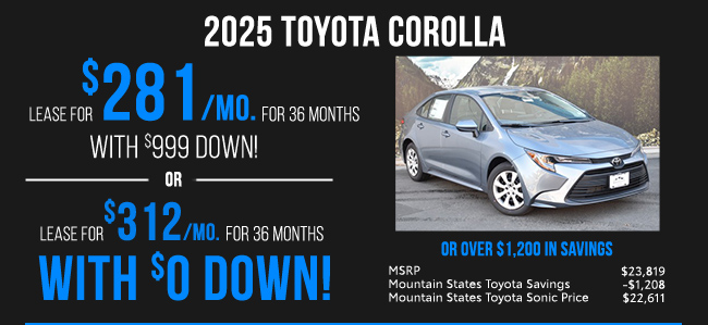 2025 Toyota Corolla Offer