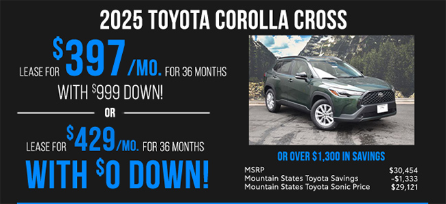 2025 Toyota Corolla Corss Offer