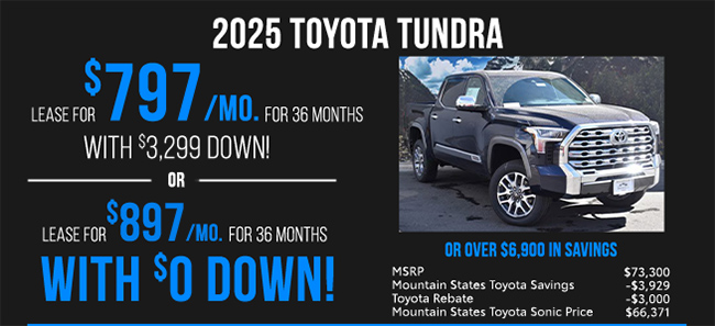 2025 Toyota Tundra offer