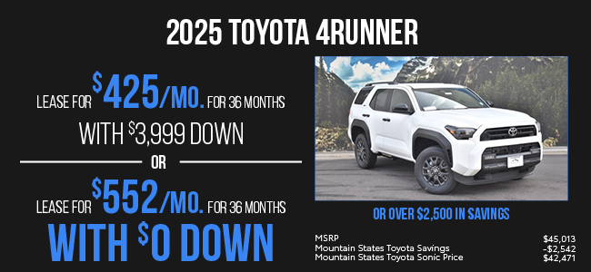 2025 Toyota 4RUNNER offer