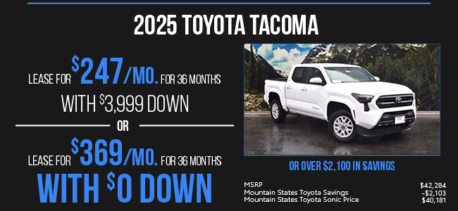 2025 Toyota Tacoma offer