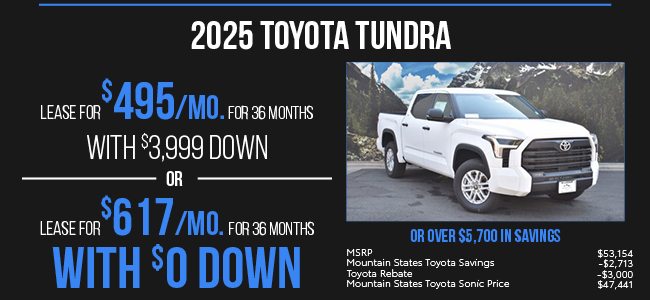 2025 Toyota Tundra Offer