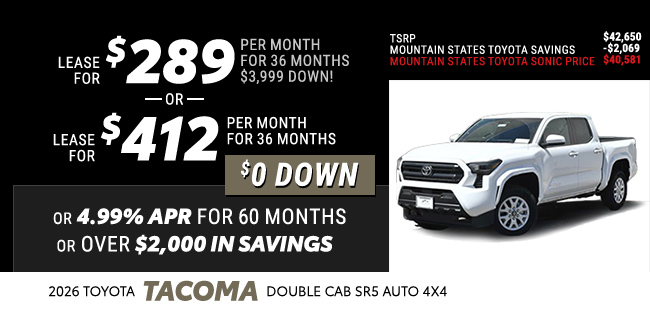 2026 Toyota Tacoma offer