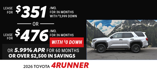 2026 Toyota 4Runner offer