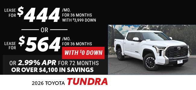 2026 Toyota Tundra Offer