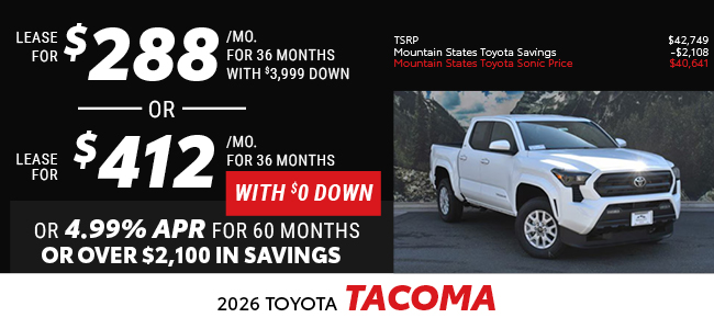 2026 Toyota Tacoma offer