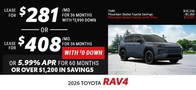 2026 Toyota RAV4 Offer