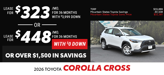 2026 Toyota Corolla Cross Offer