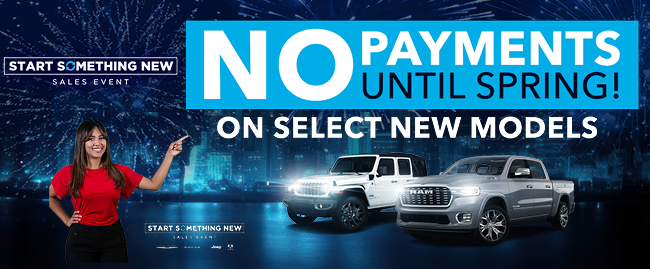 Wrap Up the Year sales event No Payments until February on Select New Models