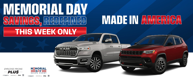 Memorial Day Savings redefined this week only - Made in America