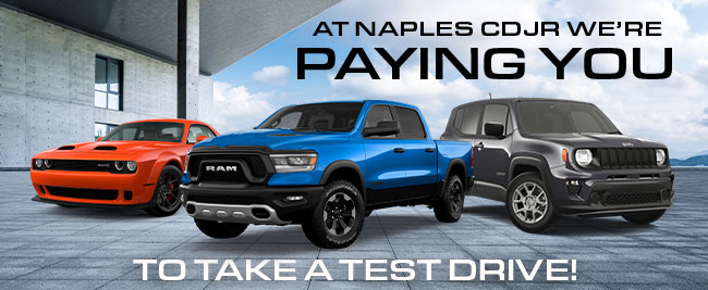 At Naples CDJR were paying you to take a test drive