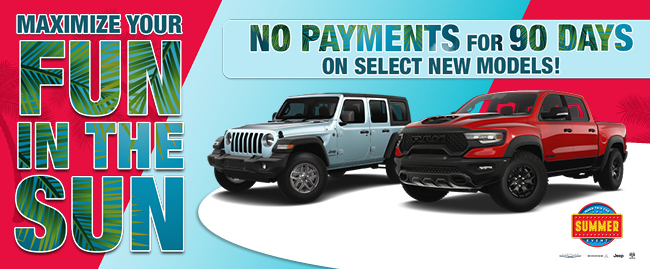 Maximize your fun in the sun with no payments for 90 days