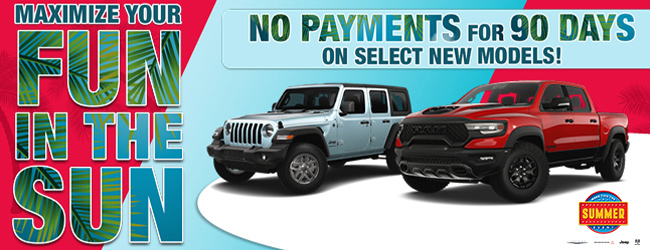 Maximize your fun in the sun with no payments for 90 days