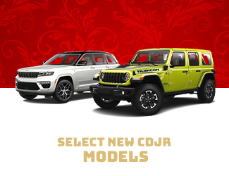 Select new CDJR models - Gray Jeep and Green wrangler