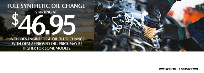 $46.95 Full Synthetic Oil Change
