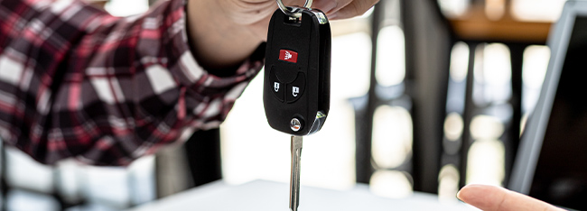 Lease Return - Keys being handed over