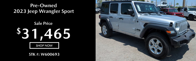 Pre-Owned Jeep Wrangler Sport