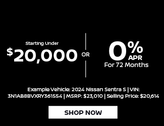 Select New Nissan Models offer