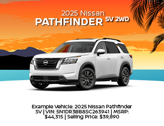 Select New Nissan Pathfinder offer