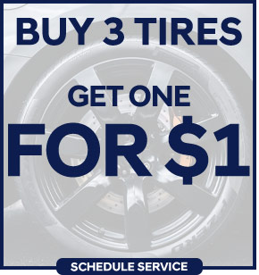 Buy 3 tires get one for 1 USD