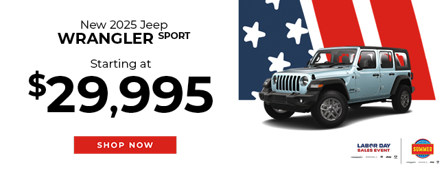 2025	Jeep	Wrangler	Sport offer