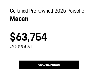 Certified Pre-Owned Porsche Macan offer