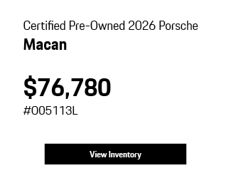 Certified Pre-Owned Porsche Macan offer
