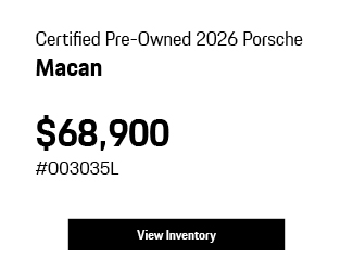Certified Used 2026 Porsche Macan offer