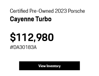 Certified Used 2023 Porsche Cayenne Turbo offer