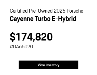 Certified Used 2026 Porsche Cayenne Turbo E-Hybrid offer
