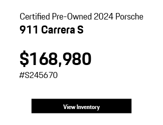special offer on new Porsche 911 Carrera S