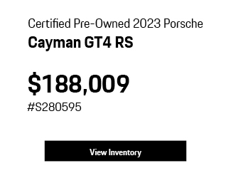 special offer on new Porsche Cayman GT4