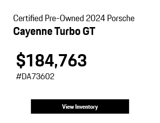 Certified Pre-Owned 2024 Porsche Cayenne Turbo GT offer