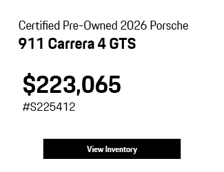 Certified Pre-Owned 2026 Porsche 911 Carrera 4 GTS offer