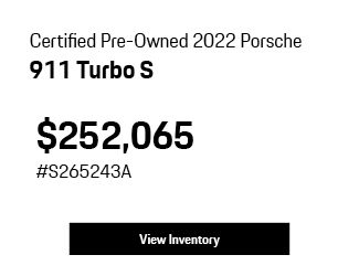 Certified Pre-Owned 2022 Porsche 911 Turbo S offer