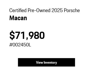 Certified Pre-Owned 2024 Porsche Macan offer