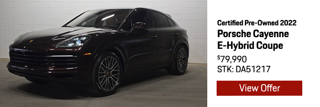 Certified Pre-Owned 2022 Porsche Cayenne E-Hybrid Coupe