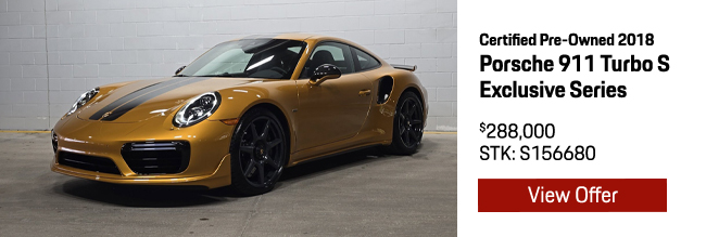 Certified Pre-Owned 2018 Porsche 911 Turbo S Exclusive Series