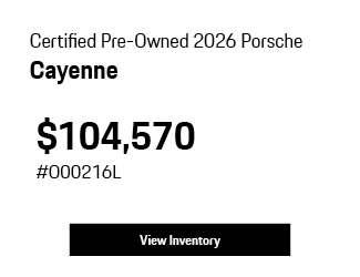 Certified Pre-Owned 2026 Porsche Macan offer