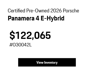 Certified Pre-Owned 2026 Porsche Panamera 4 E-Hybrid offer