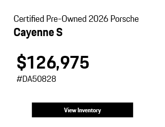Certified Pre-Owned 2026 Porsche Cayenne S offer