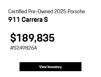 Certified Pre-Owned 2025 Porsche 911 Carrera S offer