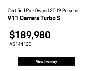 Certified Pre-Owned 2019 Porsche Carrera Turbo S offer