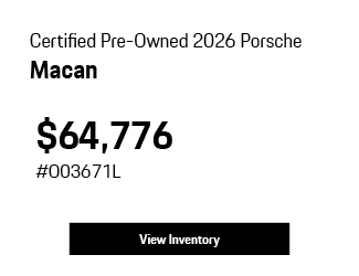 Certified Pre-Owned 2026 Macan offer