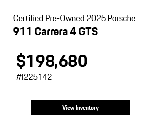 Certified Pre-Owned 2025 Porsche 911 Carrera 4 GTS offer