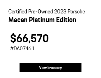 Certified Pre-Owned 2023 Macan Platinum Edition offer
