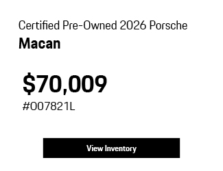 Certified Pre-Owned 2026 Macan offer
