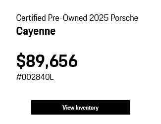Certified Pre-Owned 2025 Porsche Cayenne offer