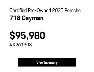 Certified Pre-Owned 2025 Porsche 718 Cayman S  offer